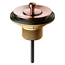 Válvula de saída d'água universal para banheiro em metal 7/8" cobre polido