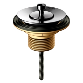 Válvula de saída d'água universal para banheiro em metal 7/8" grafite polido