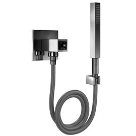 Desviador chuveiro Square 1/2" grafite polido