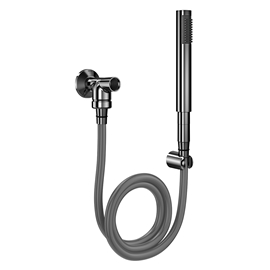Ducha manual com desviador para chuveiro de parede C30 grafite polido