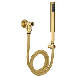 Ducha manual com desviador para chuveiro de parede C30 ouro escovado