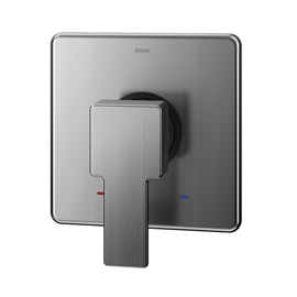 Acabamento monocomando para chuveiro e ducha higiênica base DE Edge grafite escovado