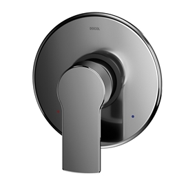 Acabamento monocomando base Deca para chuveiro e ducha higiênica Argon grafite polido