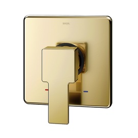 Acabamento monocomando para chuveiro e ducha higiênica base DE Edge ouro polido