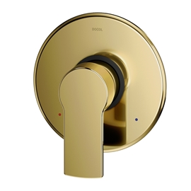 Acabamento monocomando base Deca para chuveiro e ducha higiênica Argon ouro polido
