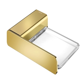 Saboneteira de parede DocolFlat ouro polido