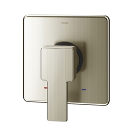 Acabamento monocomando para chuveiro e ducha higiênica base DE Edge níquel escovado