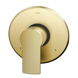 Acabamento monocomando base Deca para chuveiro e ducha higiênica Argon ouro escovado
