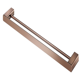 Porta-toalhas duplo 676 mm DocolFlat cobre polido