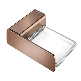 Saboneteira de parede DocolFlat cobre polido