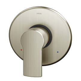 Acabamento monocomando base Deca para chuveiro e ducha higiênica Argon níquel escovado