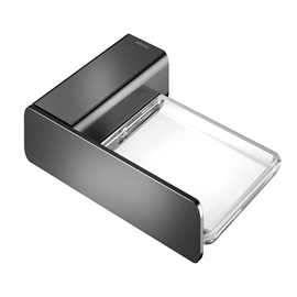 Saboneteira de parede DocolFlat grafite polido