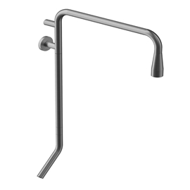 Bica de banho de parede para lavatório DocolPlay grafite escovado