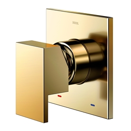 Acabamento monocomando para chuveiro 3/4 alta vazão New Edge/Minima ouro polido