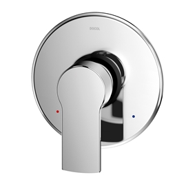 Acabamento monocomando base Deca para chuveiro e ducha higiênica DE Argon cromado