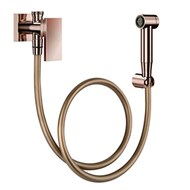 Ducha higiénica con registro y derivación New Edge cobre pulido