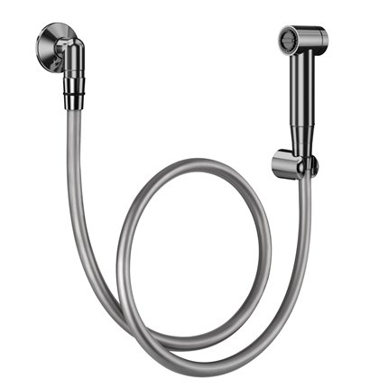 Luxury hand shower w / polished graphite trigger