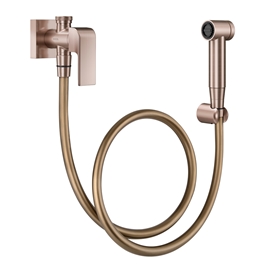 Hand shower with valve and bypass w / brushed copper Vougan trigger